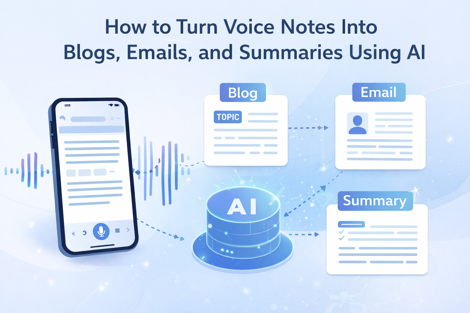 How to Turn Voice Notes Into Blogs, Emails, and Summaries Using AI
